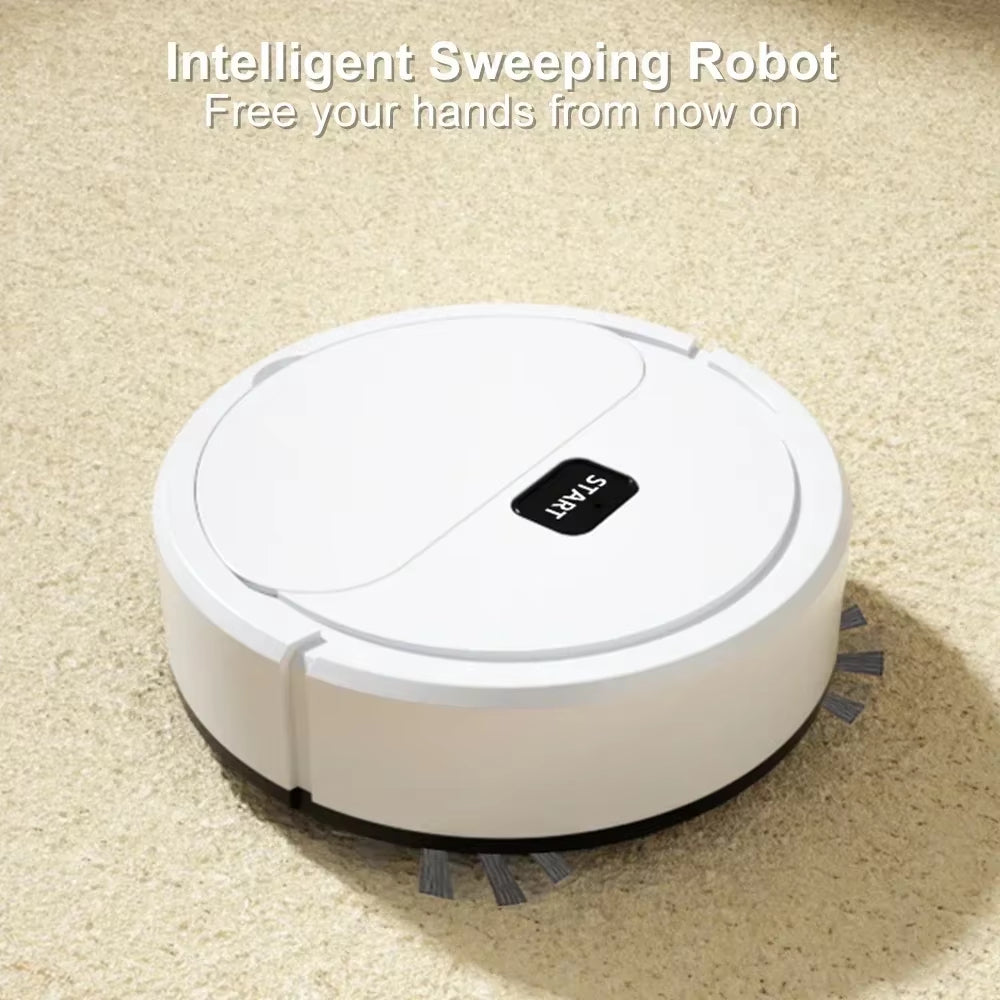 2024 Portable Mini Robotic Vacuum Cleaner – USB Rechargeable, Wet & Dry, 3-in-1