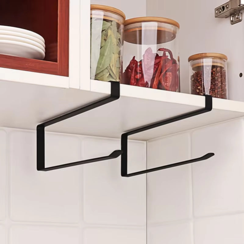 Perforation-Free Kitchen Storage Rack – Paper Towel & Wrap Holder