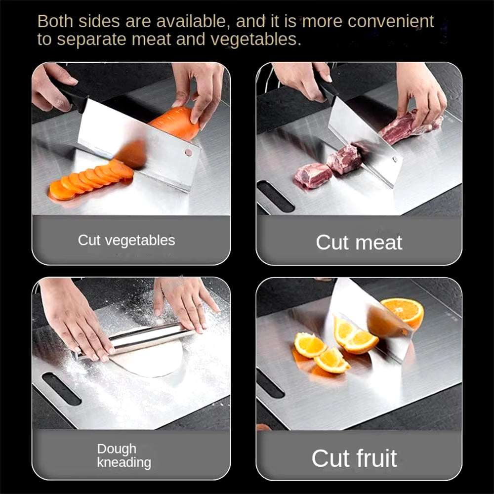 Antibacterial Stainless Steel Cutting & Dough Kneading Board