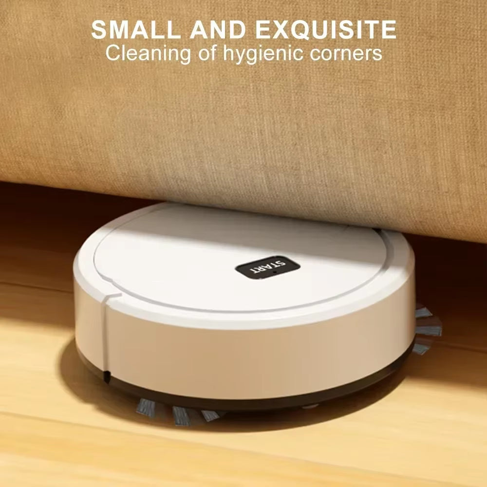 2024 Portable Mini Robotic Vacuum Cleaner – USB Rechargeable, Wet & Dry, 3-in-1