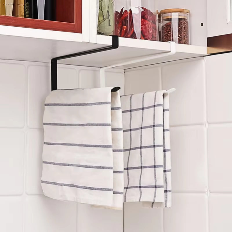 Perforation-Free Kitchen Storage Rack – Paper Towel & Wrap Holder