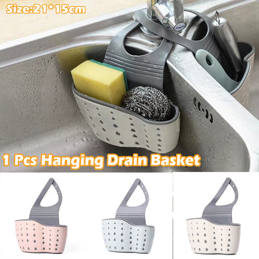 Kitchen Sink Basket Drain Rack & Sponge Organizer