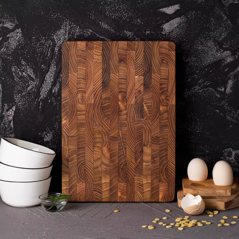 Premium Teak Wood Cutting Board - Large (16.5"x11.8") & Medium (13.3"x9.5"), 1" Thick, Ideal for Holidays