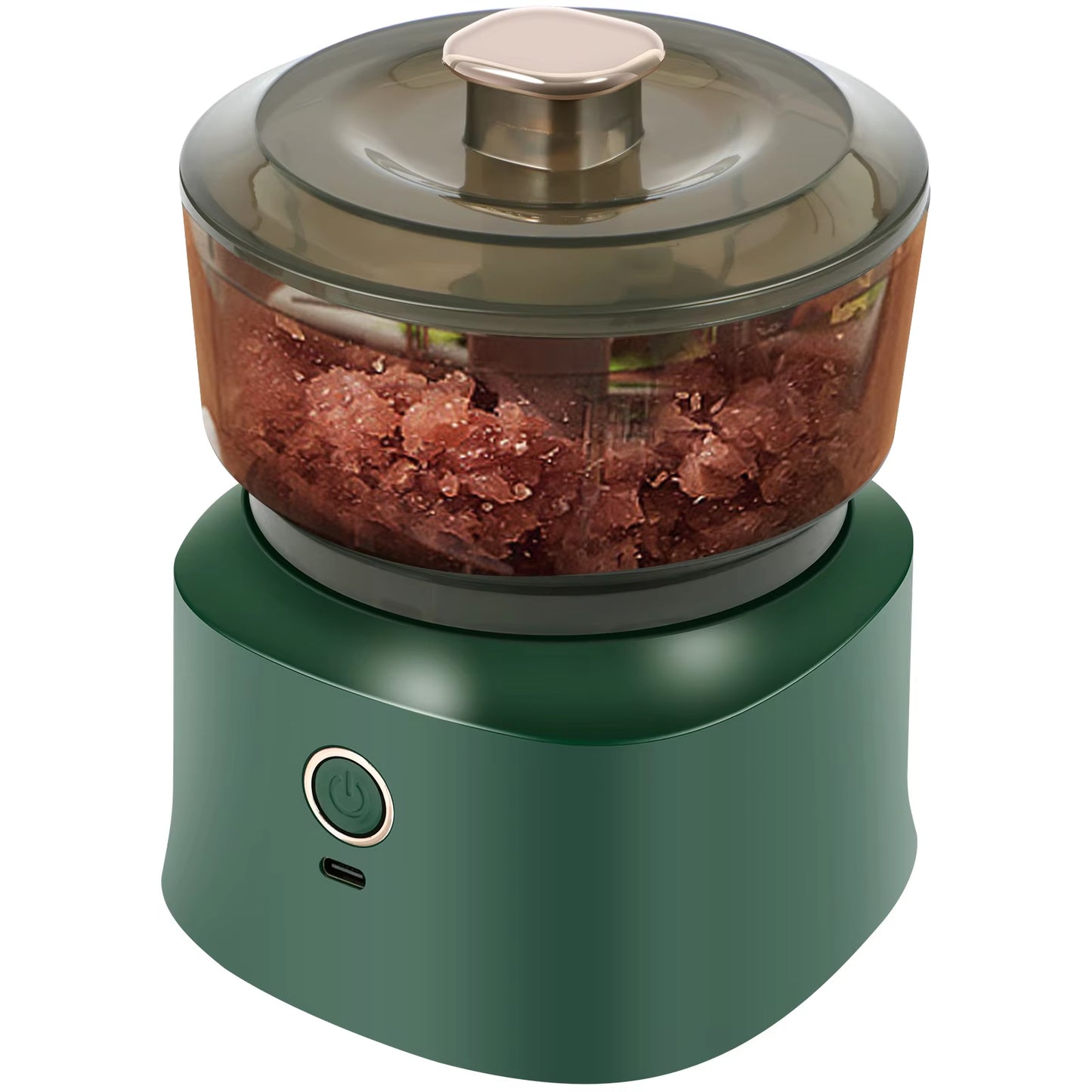 350ml Mini Electric Food Chopper - Cordless USB Grinder for Meat, Veggies, & Baby Food