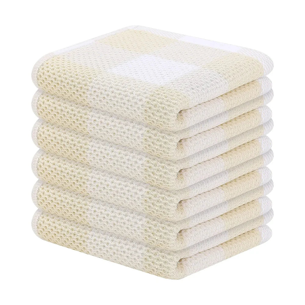 100% Cotton Waffle Weave Dishcloths - Super Soft & Absorbent Kitchen Towels