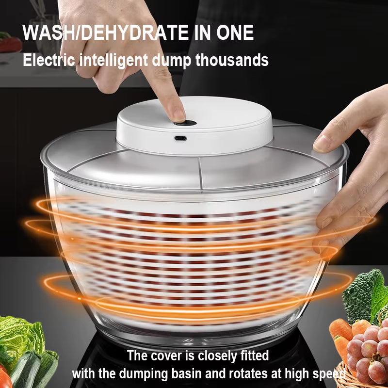 Electric Vegetable & Fruit Dehydrator with Quick Cleaning and Wet-Dry Separation