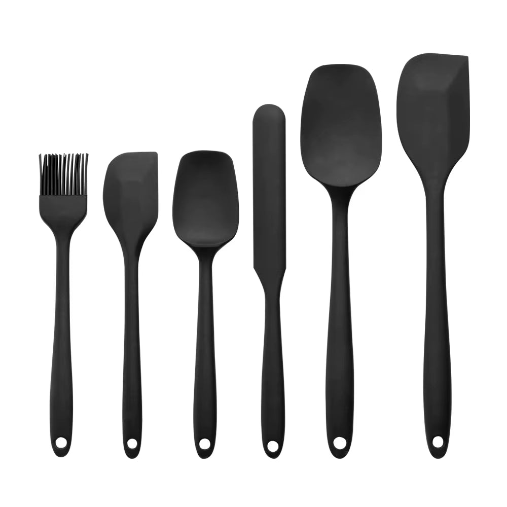 6-Piece Silicone Spatula Set - Heat-Resistant, Non-Stick Baking & Cooking Tools