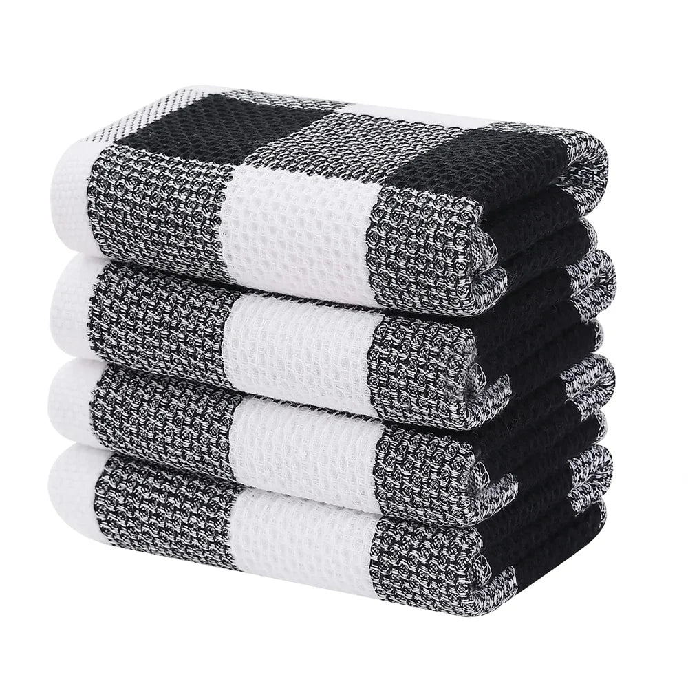 100% Cotton Waffle Weave Dishcloths - Super Soft & Absorbent Kitchen Towels