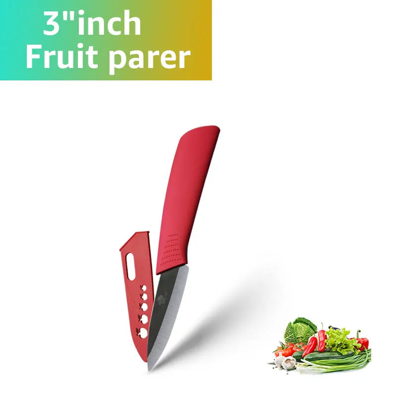 Ceramic Kitchen Knife Set (3-6 Inch) – Chef, Utility, Slicer & Peeler, White Zirconia Blades