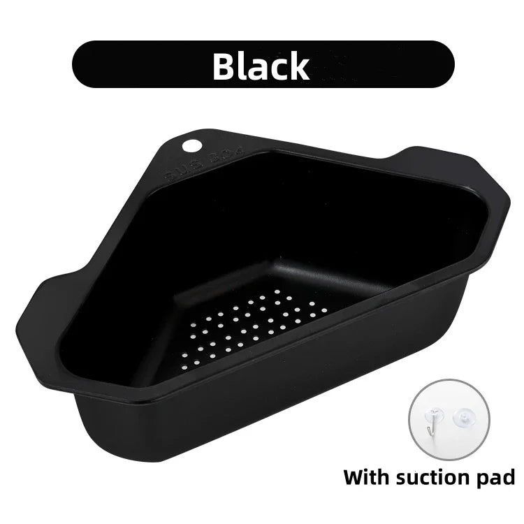 Stainless Steel Triangle Sink Basket with Suction Cup