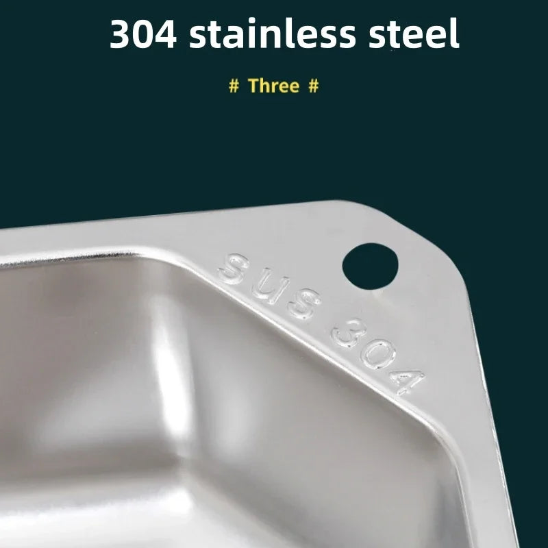 Stainless Steel Triangle Sink Basket with Suction Cup