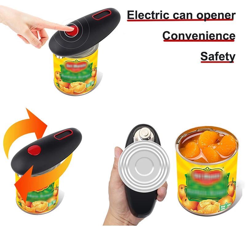 Mini E2 Electric Can & Bottle Opener – Automatic, Smooth Edges, Handheld Kitchen & Bar Gadget