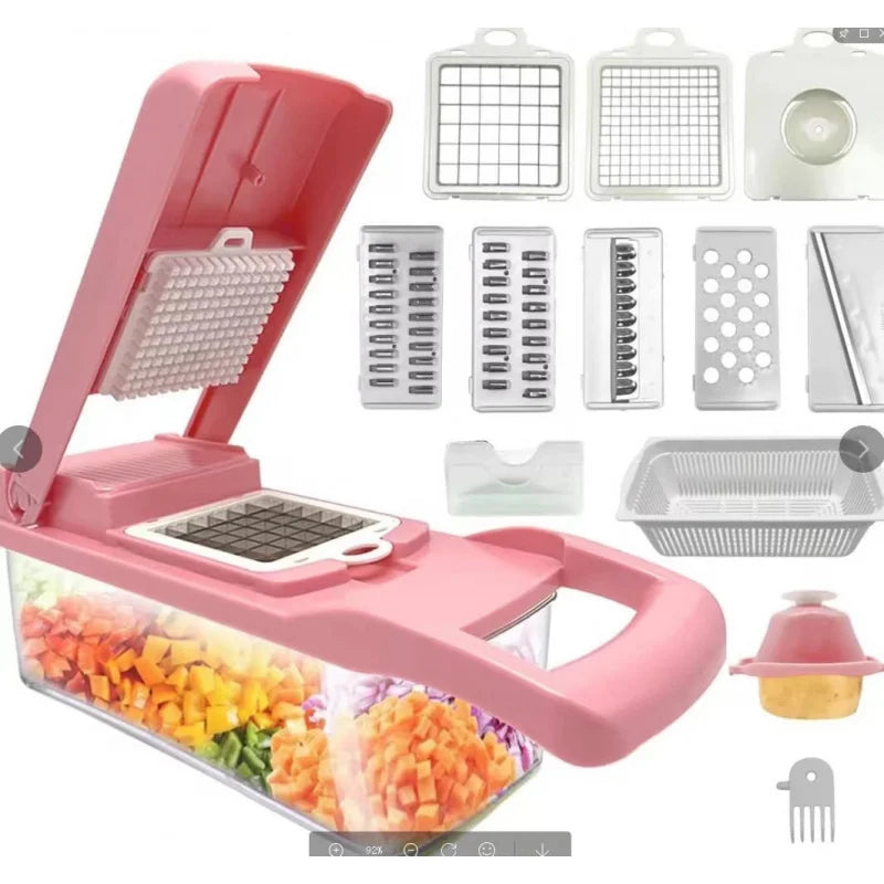 14-Piece Multi-Functional Kitchen Vegetable Cutter & Slicer Set