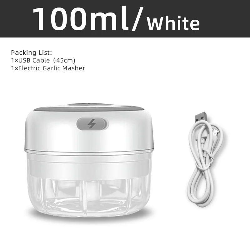 USB Mini Electric Food Chopper: Garlic, Meat & Veggie Grinder