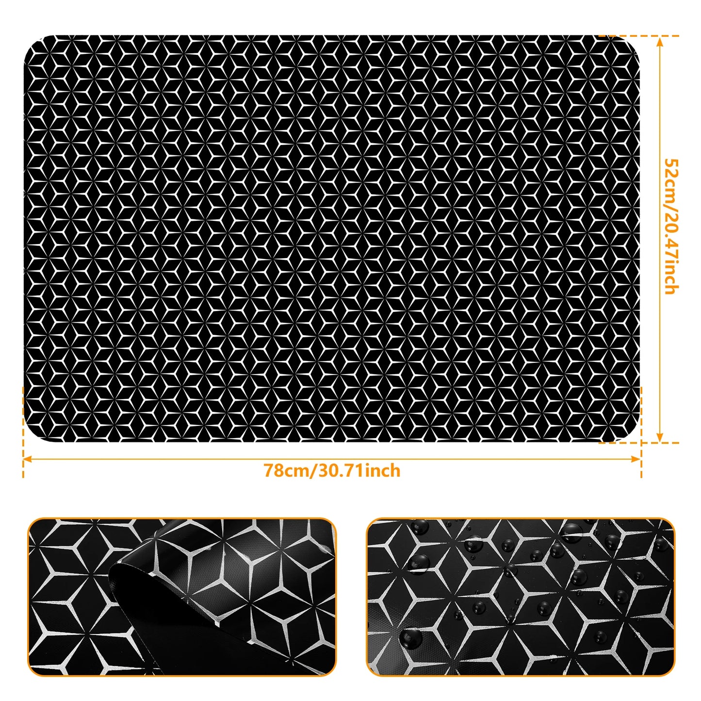 Silicone Induction Cooktop Mat 30.8×20.5 Inch - Heat-Resistant & Non-Slip Protector