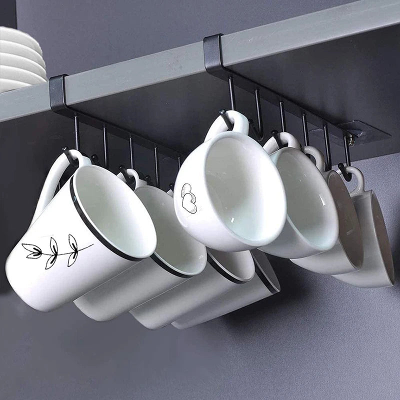 Multi-Row Nail-Free Kitchen Storage Hooks