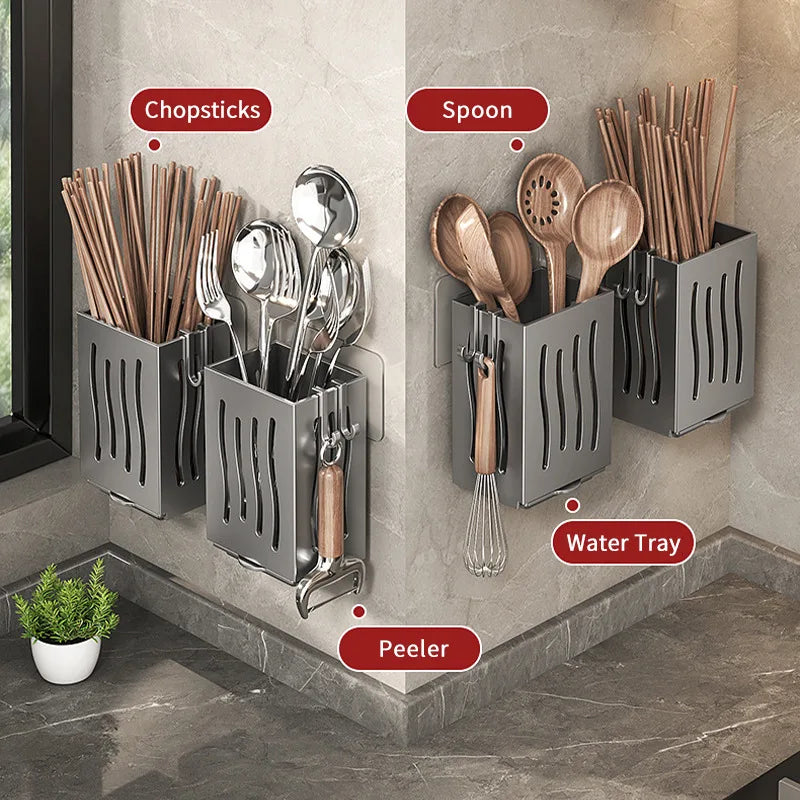 Multifunctional Kitchen Utensil & Cutlery Drying Rack