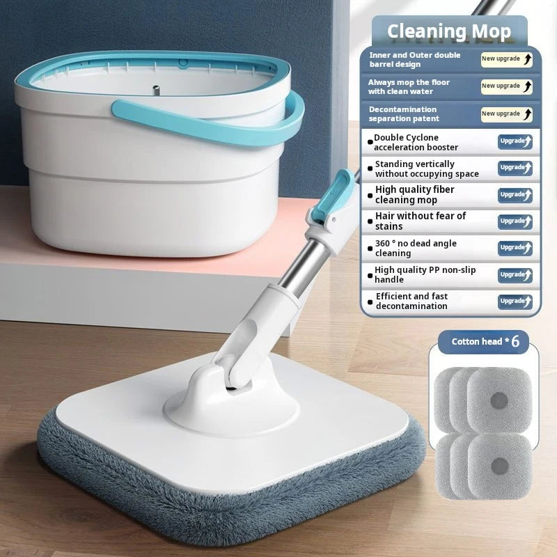 360° Spin Mop with Self-Cleaning Bucket – Microfiber, Hands-Free Cleaning