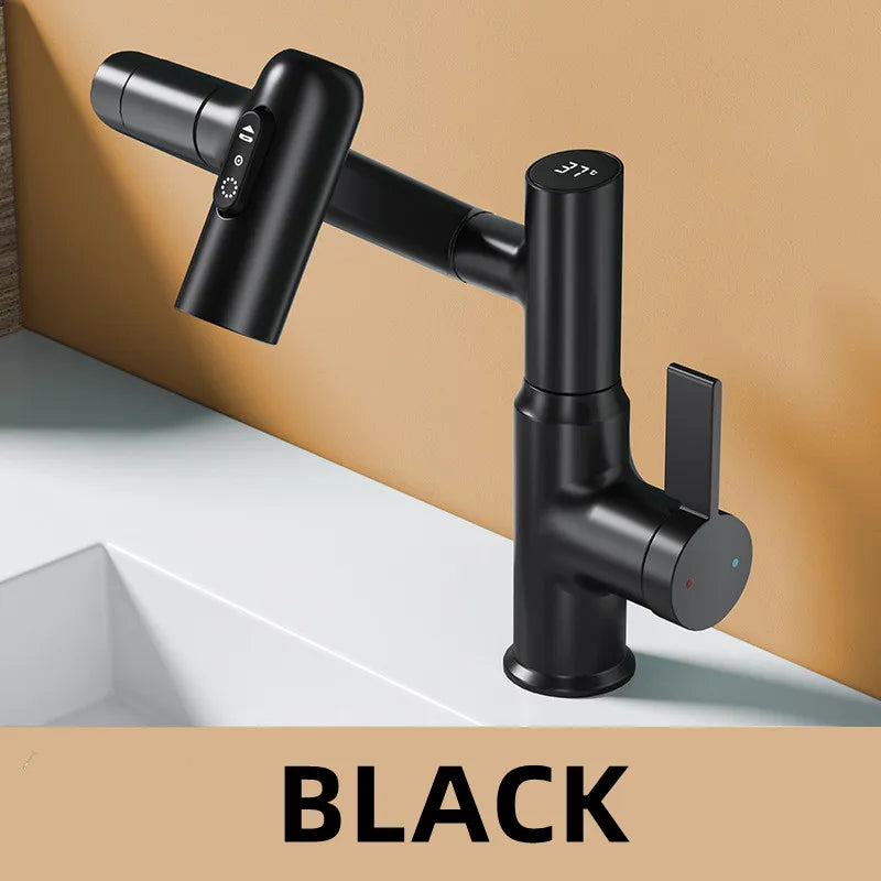 LED Display 360° Rotating Basin Faucet - Hot & Cold Mixer Tap