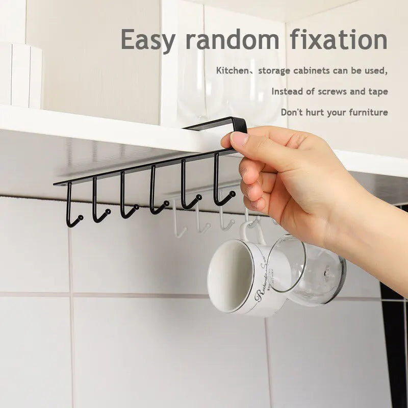 Multi-Row Nail-Free Kitchen Storage Hooks