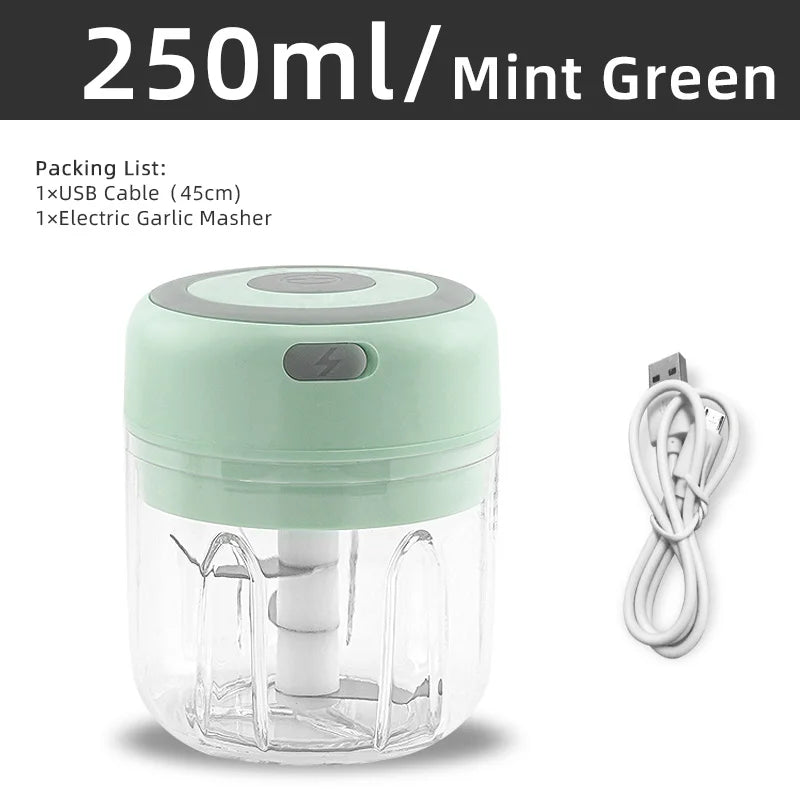 USB Mini Electric Food Chopper: Garlic, Meat & Veggie Grinder