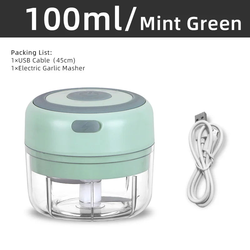 USB Mini Electric Food Chopper: Garlic, Meat & Veggie Grinder