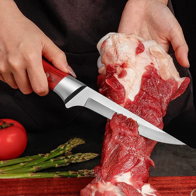 6Inch Kitchen Boning Knife for Meat Cutting Stainless Steel Fruit Paring Knife Cut Meat Pork Beef Sheep Knife Kitchen Supplies