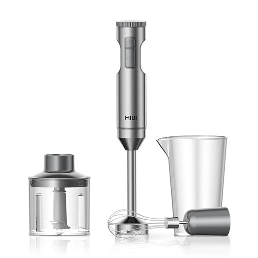 1000W 4-in-1 Stainless Steel Immersion Blender with Mixing Beaker, Processor & Whisk