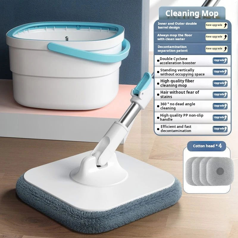 360° Spin Mop with Self-Cleaning Bucket – Microfiber, Hands-Free Cleaning