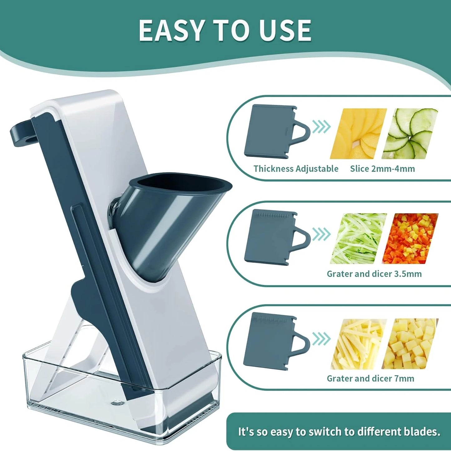 Multifunctional Vegetable Slicer & Chopper - Kitchen Tool