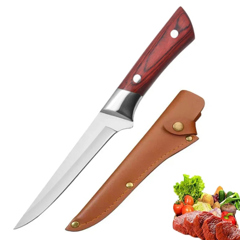 6Inch Kitchen Boning Knife for Meat Cutting Stainless Steel Fruit Paring Knife Cut Meat Pork Beef Sheep Knife Kitchen Supplies