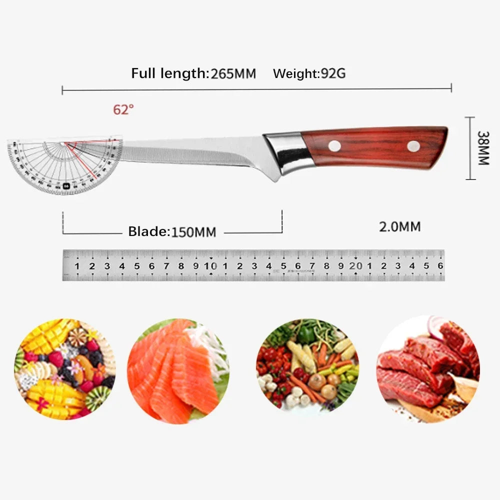 6Inch Kitchen Boning Knife for Meat Cutting Stainless Steel Fruit Paring Knife Cut Meat Pork Beef Sheep Knife Kitchen Supplies