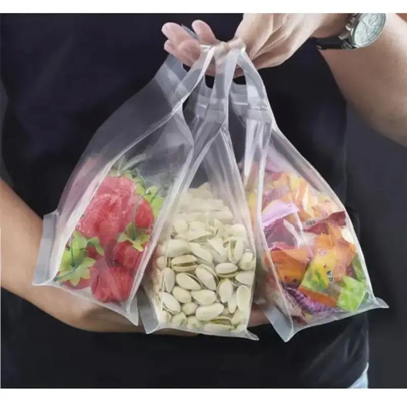 5Pcs Reusable Leakproof Food Storage Bags – Nut, Snack & Kitchen Organizer