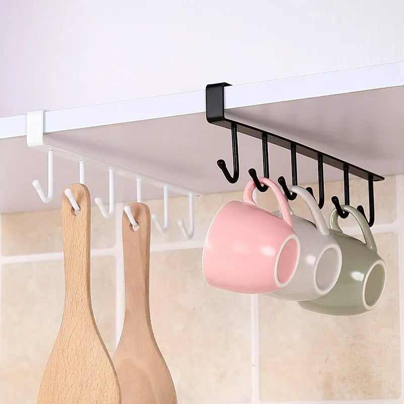 Multi-Row Nail-Free Kitchen Storage Hooks