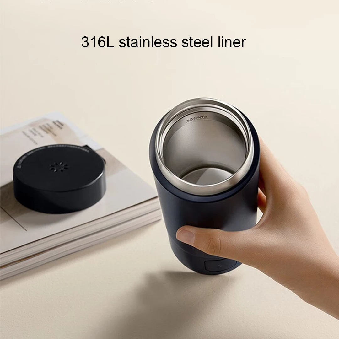 2023 Xiaomi Portable Electric Kettle with 2 Thermos Cups – 350ml Smart Insulated Travel Boiler