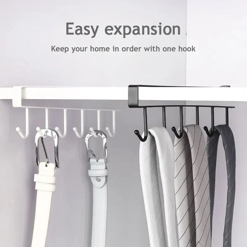 Multi-Row Nail-Free Kitchen Storage Hooks