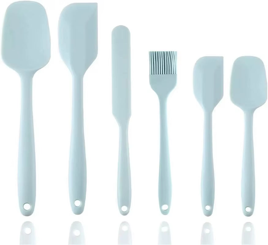 6-Piece Silicone Spatula Set - Heat-Resistant, Non-Stick Baking & Cooking Tools