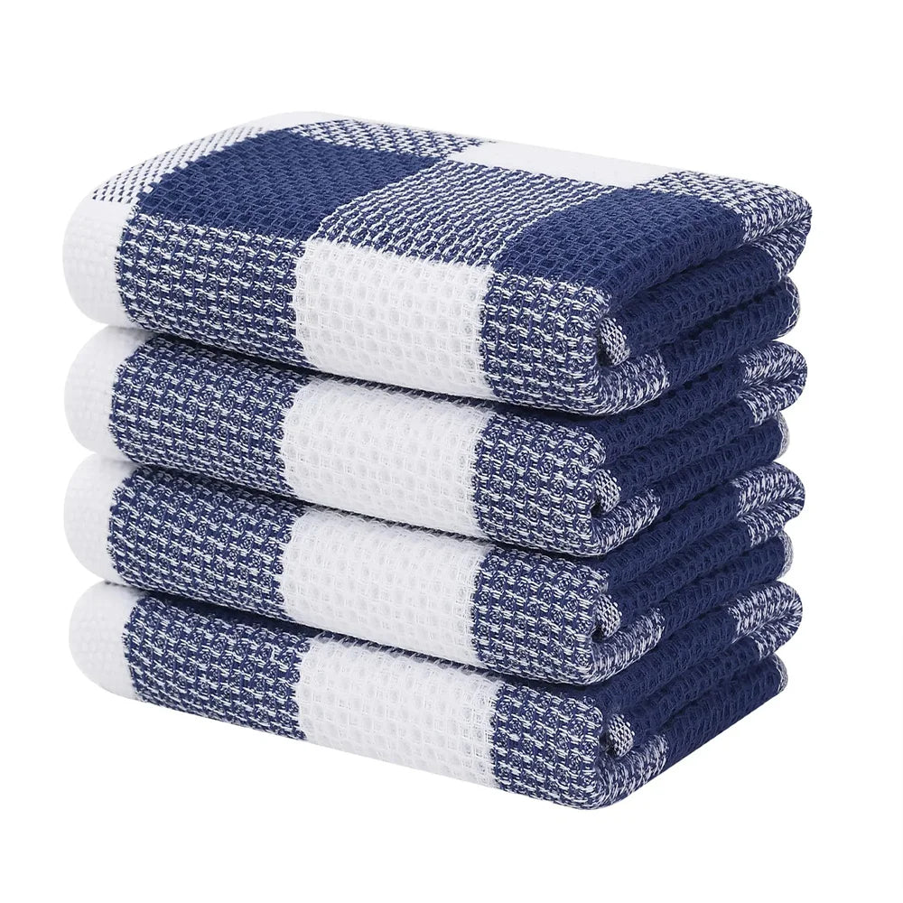 100% Cotton Waffle Weave Dishcloths - Super Soft & Absorbent Kitchen Towels