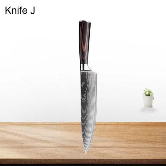 Professional Japanese Santoku Chef Knife - Stainless Steel Utility, Slicing, Bread, Meat Cleaver