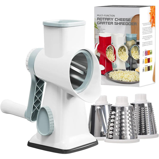 3-in-1 Rotary Cheese Grater & Vegetable Slicer with Nut Grinder – JT242