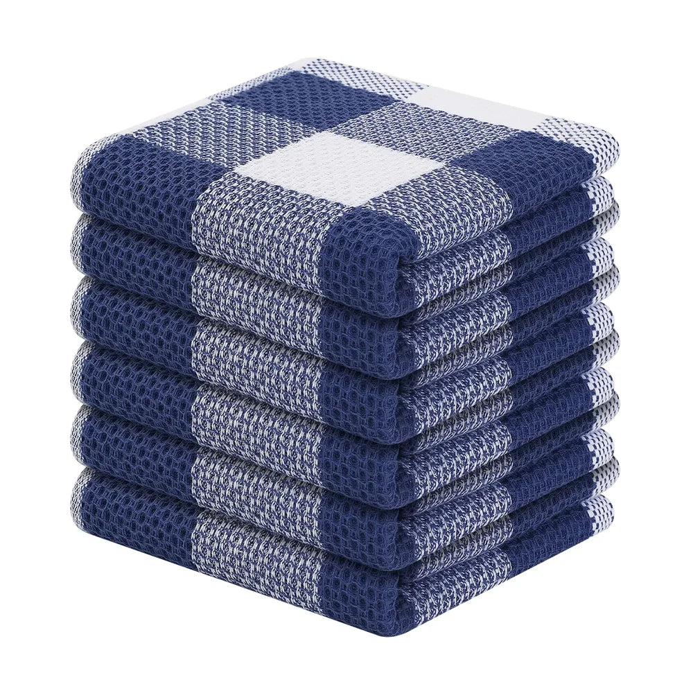 100% Cotton Waffle Weave Dishcloths - Super Soft & Absorbent Kitchen Towels