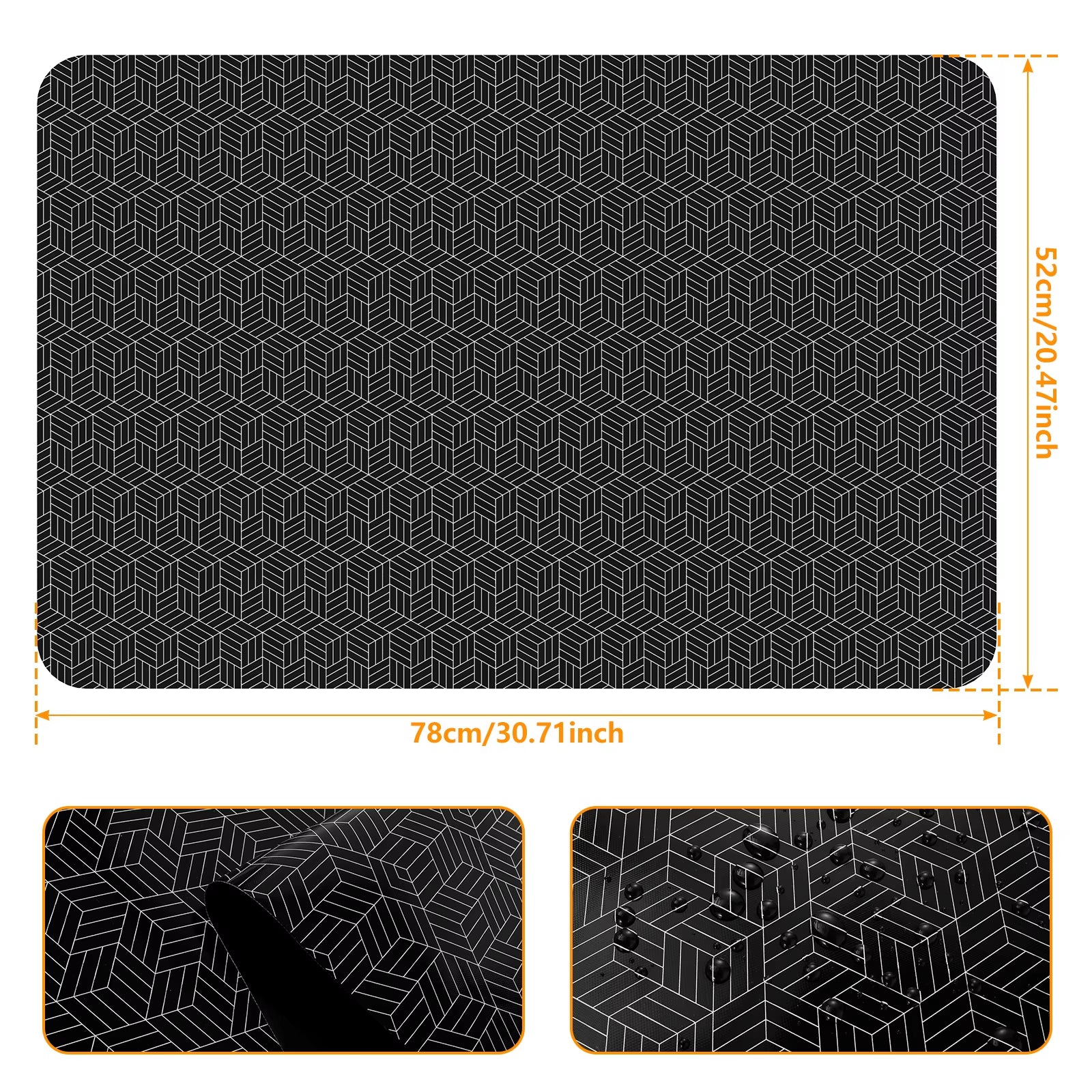 Silicone Induction Cooktop Mat 30.8×20.5 Inch - Heat-Resistant & Non-Slip Protector