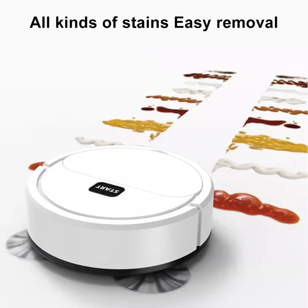 2024 Portable Mini Robotic Vacuum Cleaner – USB Rechargeable, Wet & Dry, 3-in-1